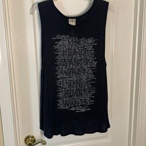 Haute Hippie black open back tank. Small.